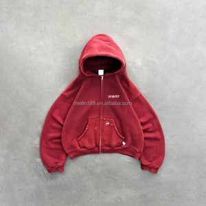 Fabricant de vêtements sur mesure de haute qualité – Sweats à capuche amples à épaules tombantes pour hommes, en coton uni, coupe oversize - Product Image 1