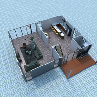 DXH usine de maisons modulaires préfabriquées isolées de luxe 3 4 5 chambres à coucher kit préfabriqué résistant aux ouragans maison en conteneur à deux étages