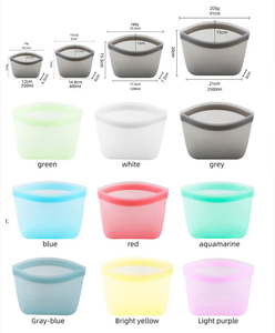 Sac de conservation alimentaire réutilisable 100% silicone, étanche, compatible lave-vaisselle, écologique, non toxique, récipient pour congélateur - Product Image 6