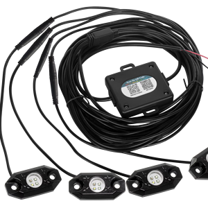 Matec RGB Rock Light 4/6/8/12 Pods Téléphone portable Blueteeth Télécommande <span class=keywords><strong>Sous</strong></span> voiture Led Rock Light 6pods 8pcs 12pcs 16pcs RGB - Product Image 1