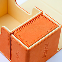 Boîte à cartes de pont avec plateau à dés pouvant contenir 200 + cartes sans manches Laser PU cuir matériel cartes à collectionner jeu mallette de rangement