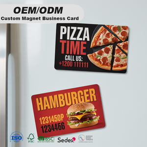 环保PVC材质定制强磁性名片冰箱贴带印刷徽标促销礼品 - Product Image 1