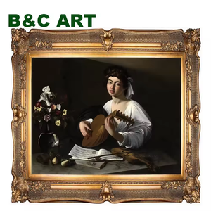 Pinturas de Arte Antiguo famoso con Marco: pintura al óleo clásica de Narciso masculino de Michelangelo Merisi Da Caravaggio - Product Image 1