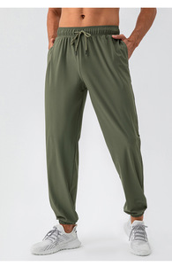 Pantalones Deportivos LULU para Hombre, de Nailon, Frescos y Cómodos, de Corte Holgado, Color Limón, de Secado Rápido, Elásticos, para Actividades al Aire Libre, Correr y Hacer Ejercicio - Product Image 3