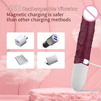 10-Modus Vibrations-Realistischer Dildo Vibrator mit LED-Anzeige Weiblicher Klitoris- und Analstimulator Wiederaufladbares Erwachsenen-Sexspielzeug für Frauen