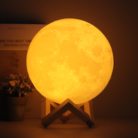Décoration d'intérieur Télécommande Multicolore Enchanteur Luna 12cm RGB Moon Light Lamp