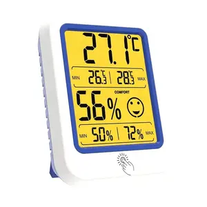 مقياس الرطوبة الرقمي ترمومتر داخلي مقياس الرطوبة ترمتومتر لدرجة حرارة الغرفة مع 10s سريع التحديث درجة الحرارة جهاز مراقبة الرطوبة
