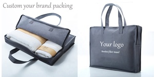 Chất Lượng Cao Dày Tre Tay/Mặt/Khăn Tắm Đồng Bằng Mô Hình Sinh Thái Tre Bộ Khăn Cho Khách Sạn/Quà Tặng - Product Image 5