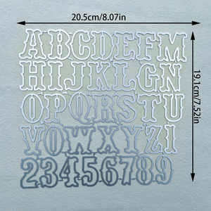 Découpes en métal de lettres et de chiffres pour la fabrication de cartes, <span class=keywords><strong>pochoir</strong></span> artisanal pour scrapbooking fait main, matrices de découpe pour la fabrication d'album photo - Product Image 3
