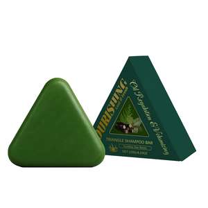 Platycladus Triangle Pain de shampoing solide aux herbes 120g OEM Marque privée Usman He Shou Wu Croissance Végétalien - Product Image 1
