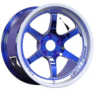 Blue color Factory Wholesales Alloy Wheel Deep Lip Passenger Car Wheel For any car aluminum alloy forged material custom rims