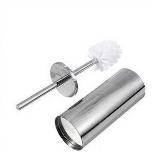 Soporte para Escobilla de Baño de Acero Inoxidable, Redondo, Independiente, Diseño Minimalista, Superficie Pulida, Resistente al Óxido, para Uso en Baños - Product Image 4