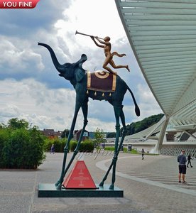 Scultura in bronzo dell'artista famoso <span class=keywords><strong>Salvador</strong></span> Dalí: Orologio e Scultura della Stazione Ferroviaria - Product Image 3