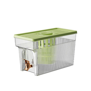 Réfrigérateur en plastique PC épaissi, robinet à glaçons, bouilloire à <span class=keywords><strong>eau</strong></span> froide, design moderne, seau à boisson pour fruits et thé pour la maison - Product Image 5