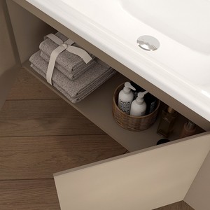 Minimalist style washbasin integrated cabinet bathroom cabinet wash basin seamless ceramic integrated basin - Product Image 3