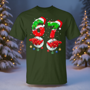 Camiseta con estampado de mano de Papá Noel de Navidad Six Seven 67 para niños y hombres - Product Image 3