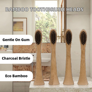 Têtes <span class=keywords><strong>de</strong></span> <span class=keywords><strong>brosse</strong></span> <span class=keywords><strong>à</strong></span> dents électriques en bambou Piemens certifiées CE pour gencives sensibles, plaque dentaire tenace, poils doux en charbon <span class=keywords><strong>de</strong></span> bois/corps <span class=keywords><strong>de</strong></span> vache/cheveux <span class=keywords><strong>de</strong></span> cheval - Product Image 4