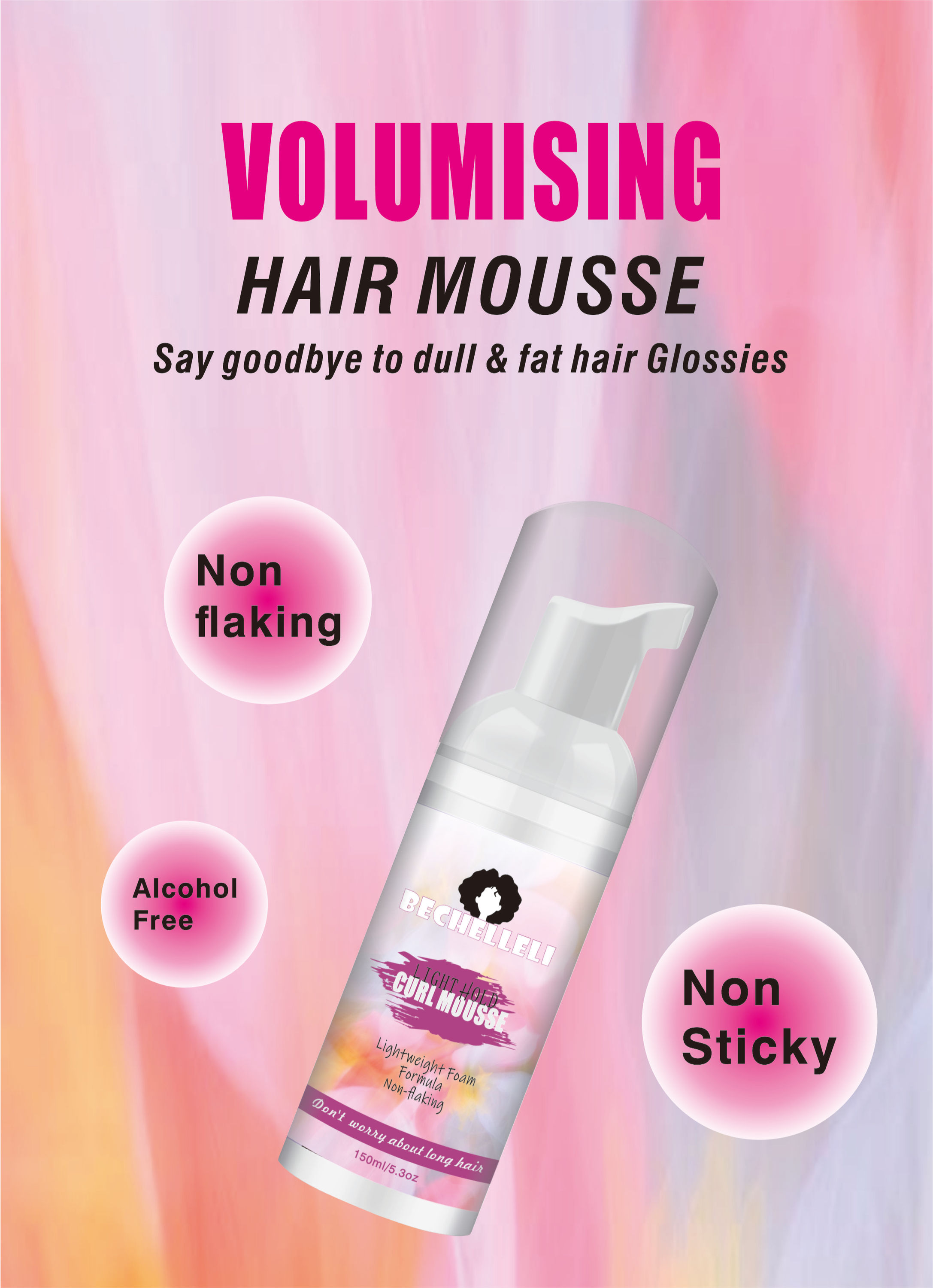 150 ml de mousse pour boucles de cheveux
