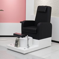 Nouveau fauteuil de pédicure pour salon de manucure, avec spa pour les pieds réglable et système de jets sans tuyauterie pour le lavage et le trempage des pieds