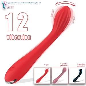 Weiblicher Masturbator G-Punkt Klitoris-Stimulation Sofortiger Orgasmus 12 Frequenzen Vibration AV-Stab Massage Erwachsenen-Sexspielzeug <span class=keywords><strong>Vibrator</strong></span> - Product Image 3