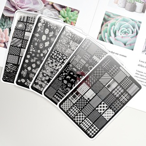 Nail Art Stamping Plate <span class=keywords><strong>French</strong></span> Line Stripe Design Vernis à ongles Fleur Feuille Impression Timbre Modèle Outil Plaque <span class=keywords><strong>Manucure</strong></span> - Product Image 4
