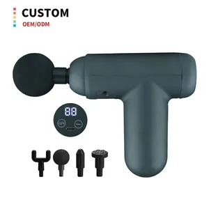 Precio de fábrica HandHeld 32 velocidades Fascia Masajeador Tipo-C Carga Cuerpo completo Aliviar Mini Pistola de masaje