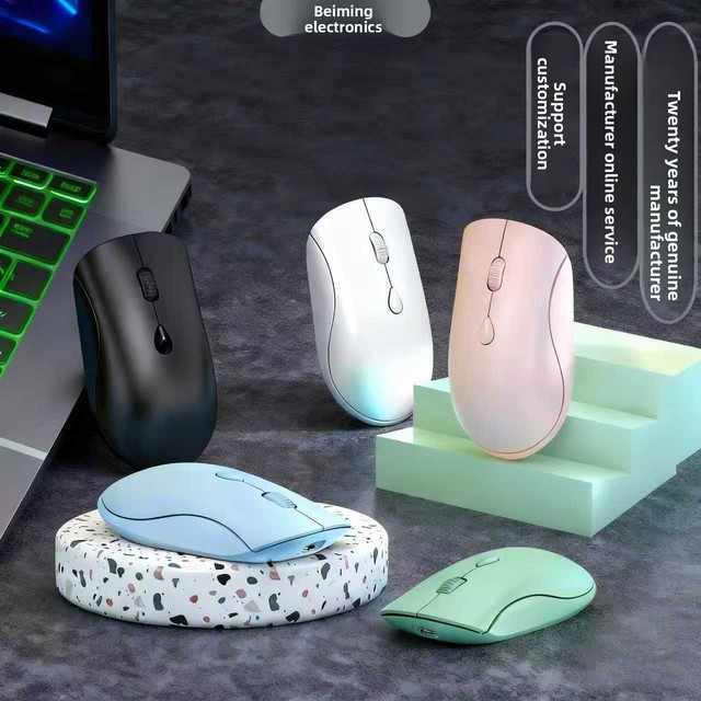 Cross-border Wholesale Multi-color Rechargeable USB Optical Wireless Mouse for Laptops Offices; Silent Business-grade for