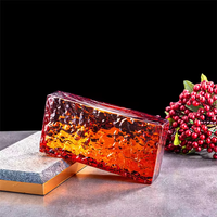 Grain de glace thermofusible brique de verre de couleur solide mur de séparation de fond brique de mur de verre blanc brique transparente solide