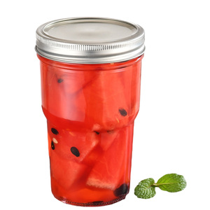 Gobelet réutilisable à large ouverture 16/22/24oz <span class=keywords><strong>Verres</strong></span> à boire Mason Jar avec couvercles en bambou Paille Carton CLASSIC Party Clear 2 Sets - Product Image 3