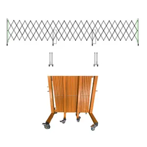 脚轮闸门6 m * 1.2 m伸缩式临时闸门栅栏粉末涂层彩钢柱和网