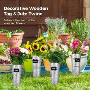 Florero de Metal de alta resistencia moderno, Material antioxidante para decoraciones de mesa, fiestas, eventos, regalos en ocasiones especiales - Product Image 5