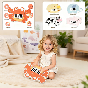 Petit <span class=keywords><strong>piano</strong></span> électronique en bois pour enfants, jouet musical éducatif Montessori, instrument de musique pour enfants - Product Image 1