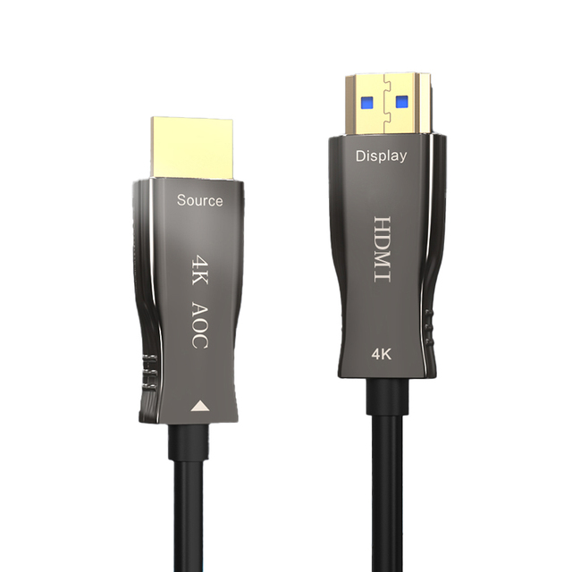 Optical Fiber HDMI Cable Support AOC Cable 4k@60hz YUV 4:4:4 for HDTV HDR ARC 1m 3m, 5m 10m 15m 20m 30m 40m 50m 100m Gold PVC