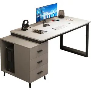Meja komputer, meja game komputer, meja tulis furnitur kantor dengan meja laci