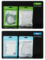 Étui de téléphone à fermeture éclair en plastique transparent avec logo personnalisé, nacré, trois côtés, trou de suspension pour écouteurs, impression en gravure