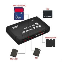 Lector de tarjetas todo en uno, lector de tarjetas TF, MS, M2, XD, CF, S, D, Carder, USB 2,0, 480Mbps, minilector de tarjetas de memoria con fecha Lin