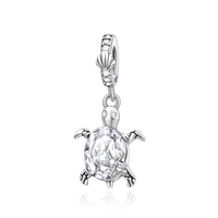 Breloque en perles de cristal tortue océanique tropicale avec logo personnalisé en petite série pour bijoux souvenirs de voyage, support de production en série stable