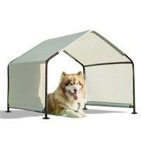 Moderne extra grote hondentent voor honden & katten, waterdichte schuilplaats met grondspijker, grijs zon- en regenhoes