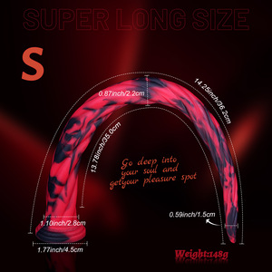 <span class=keywords><strong>Twist</strong></span> Whip Liquide Silicone Rouge Noir Couleur Mixte <span class=keywords><strong>Fouet</strong></span> Anal Super Long Bouchon Postérieur Queue Ventouse Profonde Ensemble Modèle S - Product Image 6