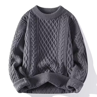Pull en maille polyester imprimé grande taille unisexe, chaud, col rond ou col roulé, doublure polaire, logo avant, tendance, automne-hiver