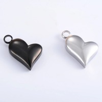 Pendentif Collier Urne Cœur en Acier Inoxydable pour Cendres d'Animaux de Compagnie, Breloques pour Chaîne de Ras-de-cou, Accessoires de Bijoux Funéraires et de Crémation