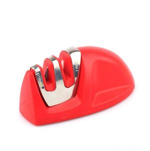 Piedra de afilar manual mini de gran venta, afilador de cuchillos de cocina de 2 etapas con agarre para bordes - Product Image 4