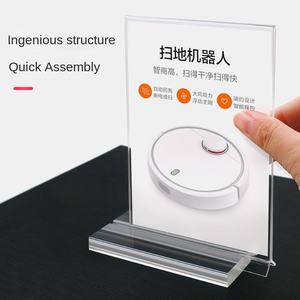 Modern akrilik panel vitrin rafı şeffaf A4 masaüstü reklam braketi masa kartı ürün promosyon standı - Product Image 3