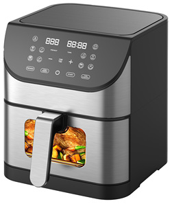 Nồi chiên 2024 dầu miễn phí 8L Nồi chiên không khí Nồi đơn lò thương mại kỹ thuật số thép không gỉ sử dụng nhà màn hình cảm ứng Nồi chiên không khí - Product Image 4