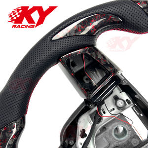 Volant sport personnalisé en fibre de carbone forgée avec LED et indicateur de régime pour Cadillac CTS CTSV Coupé SRX VVT 2008-2014 - Product Image 2