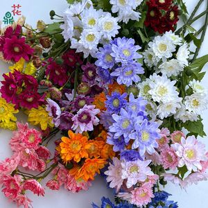 Bouquet de marguerites artificielles, couleurs mélangées, fleurs en soie, décoration de mariage, arrangement de jardin - Product Image 3