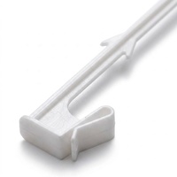 Mástil de plástico duradero para ventana de coche, clip de PP blanco con gancho en forma de U para publicidad en vehículos y decoración de desfiles