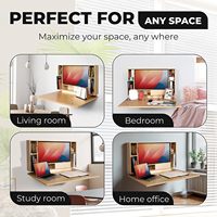 Wandmontierter Klapptisch aus Holz und Klappbarer Computertisch für das Home Office