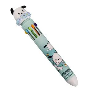 Cheap cute 10 color cartoon advertisement multi-color ball point pen ball-point pen ballpoint pen
