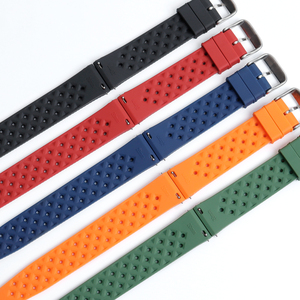 Bracelets de montre en caoutchouc silicone à faible MOQ d'usine, 18mm 20mm 22mm, étanches, pour montres de sport - Product Image 2